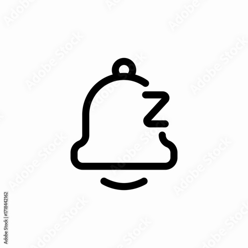 alarm bell snooze icon sign vector