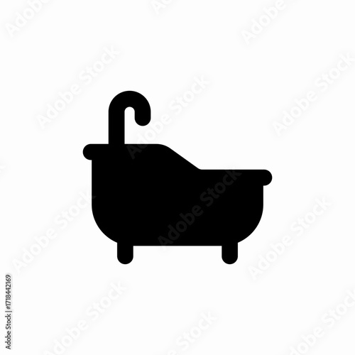 bathtub bathrrom icon sign vector