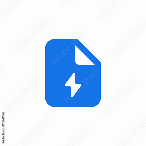 file document lightning bolt booster icon sign vector