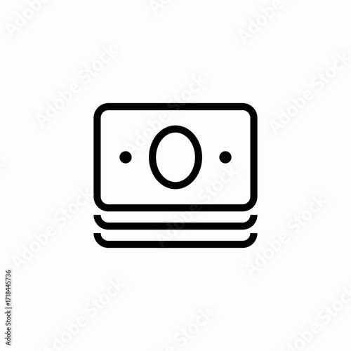 stack money cash icon sign vector