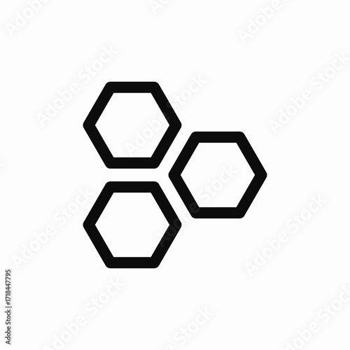 bee honeycomb icon sign vector