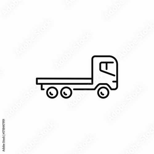 construction truck icon sign vector