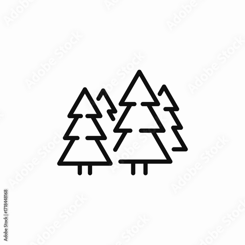 forest trees icon sign vector