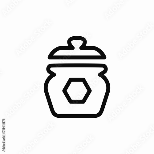 honey jar icon sign vector
