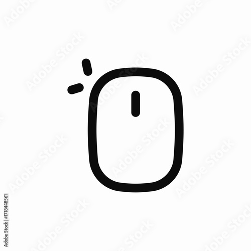 mouse left click icon sign vector