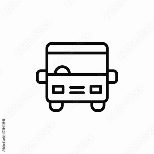 shuttle bus icon sign vector
