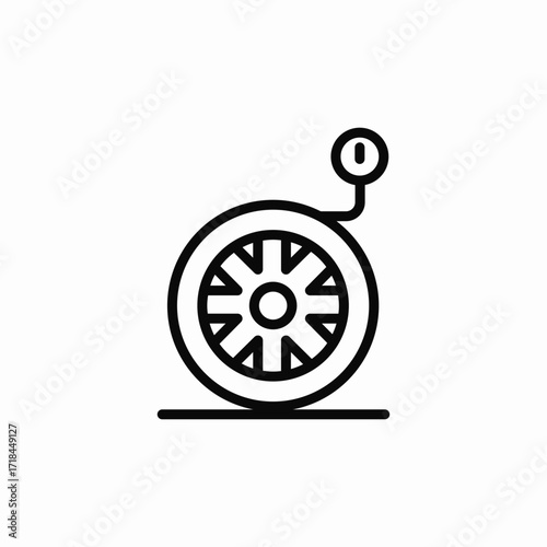 tire air pressure icon sign vector
