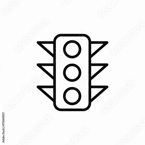traffic light icon sign vector