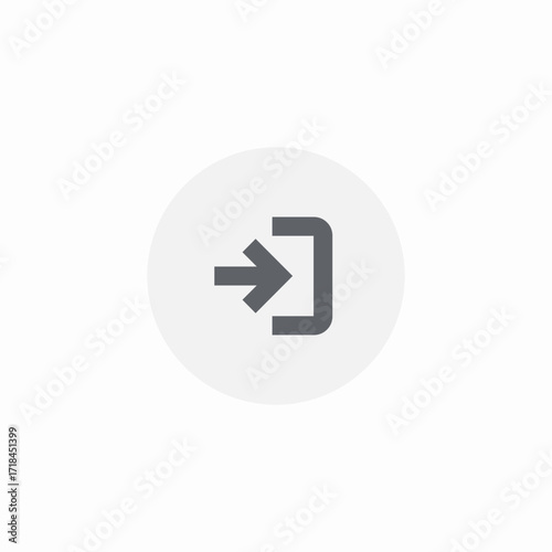 log in button icon sign vector