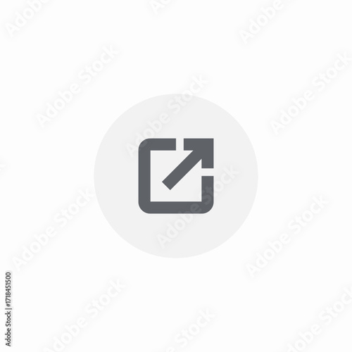 open in new tab button icon sign vector