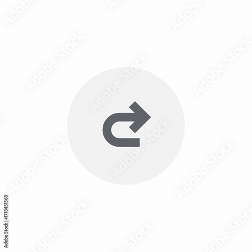 redo button icon sign vector