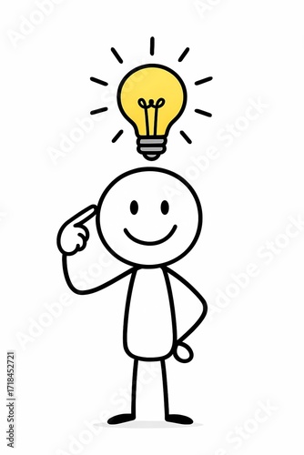 man with idea bulb
