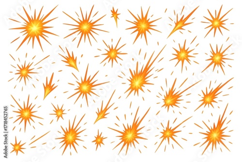 sparks on a white background