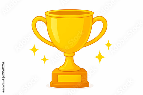 gold trophy cup. gold cup on a white background