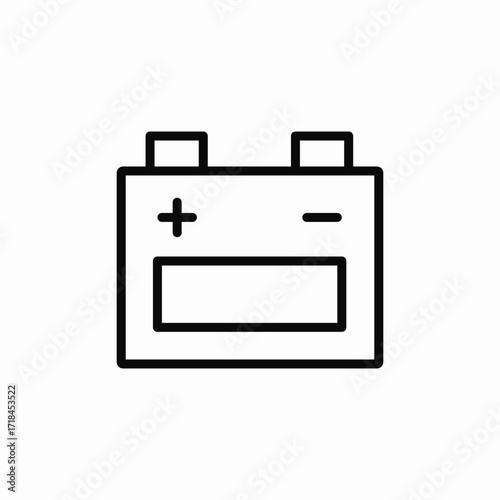 car accumulator icon sign vector