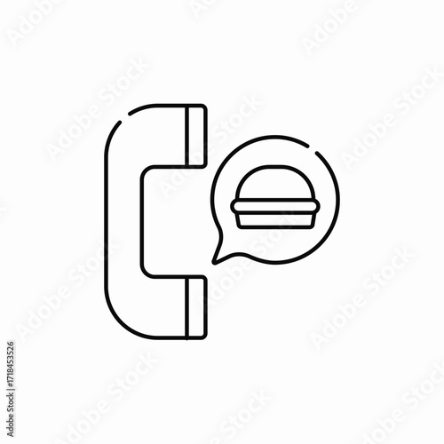 call burger order icon sign vector