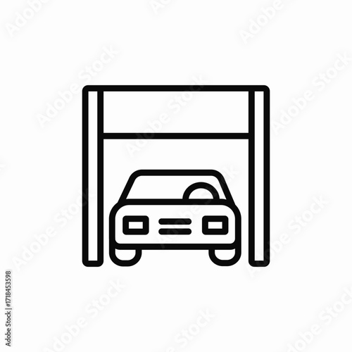 car garage icon sign vector
