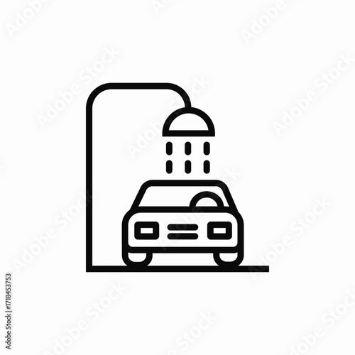 car vehicle wash icon sign vector
