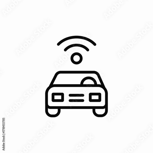 car wifi icon sign vector