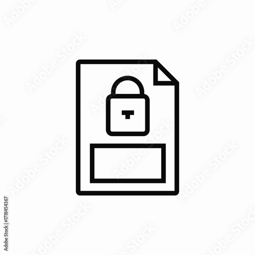 file lock icon sign vector