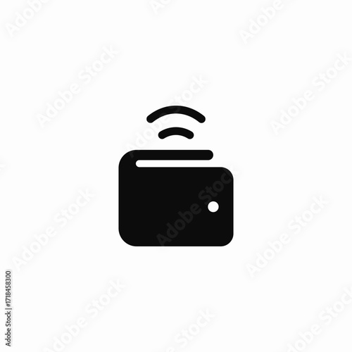 digital wallet wireless payment icon sign vector