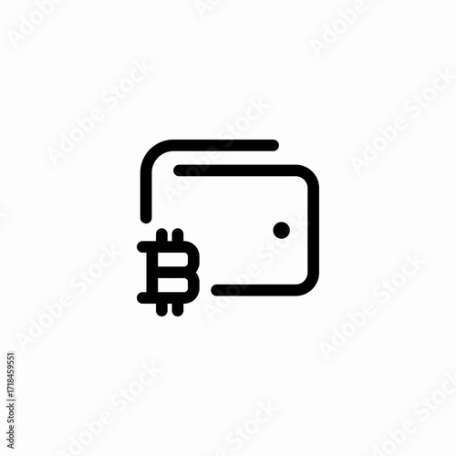 crypto wallet icon sign vector