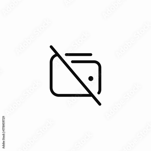 digital wallet turned off icon sign vector