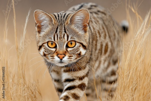 Wallpaper Mural Silent hunter: capturing the ferocity of africaâ€™s tiny feline. Torontodigital.ca