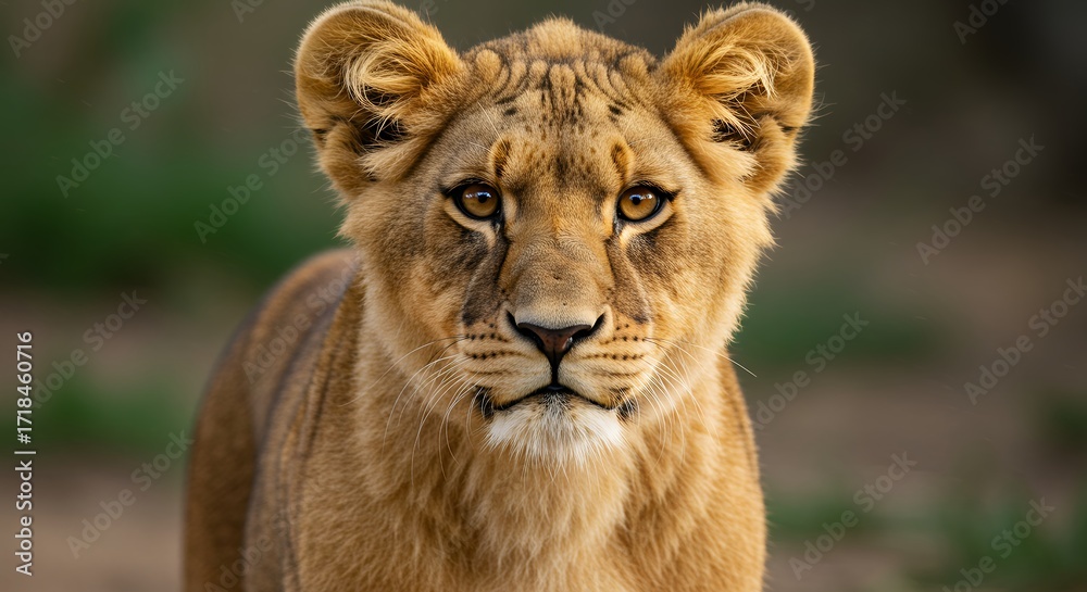 Fototapeta premium Lion cub close up