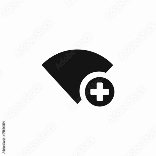 add wifi plus connect icon sign vector