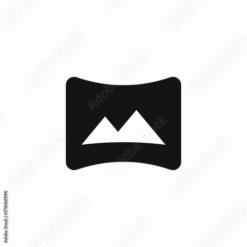 panoramic photo icon sign vector