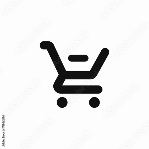 remove shopping cart minus icon sign vector