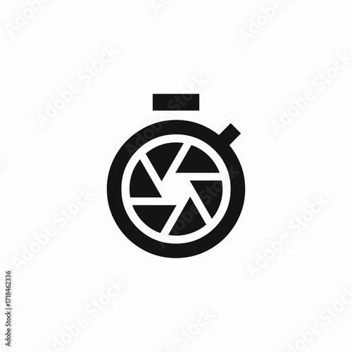 shutter time icon sign vector