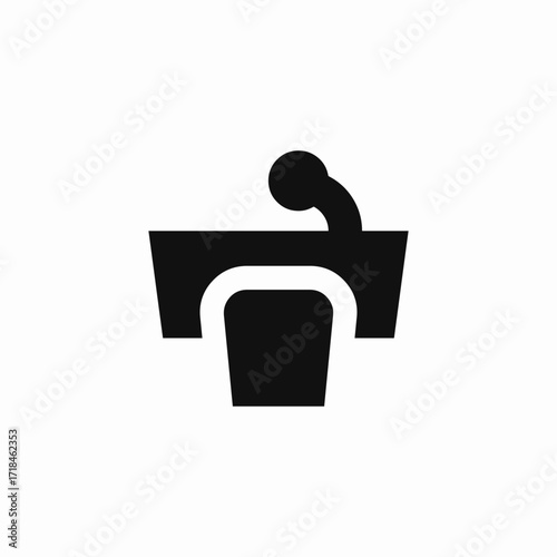 speech podium icon sign vector