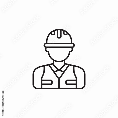 construction worker icon sign vector