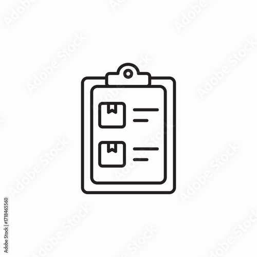 delivery list clipboard icon sign vector