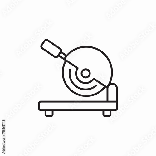 wood cutting machine icon sign vector