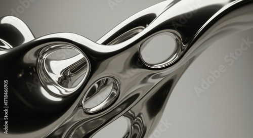 Wallpaper Mural a close up of a silver object on a gray background Torontodigital.ca