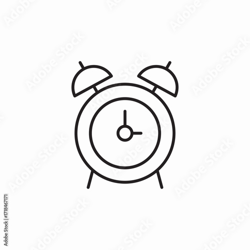 alarm clock icon sign vector