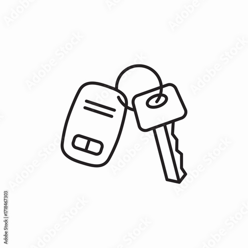 car key remote icon sign vector
