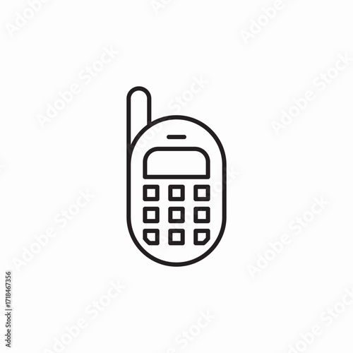 cell phone old icon sign vector