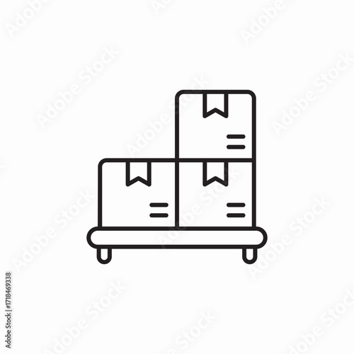 packages palette warehouse icon sign vector