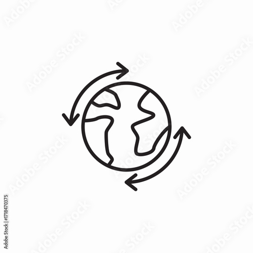 around world icon sign vector