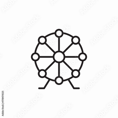 ferris wheel icon sign vector