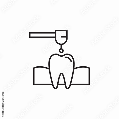 tooth drilling icon sign vector