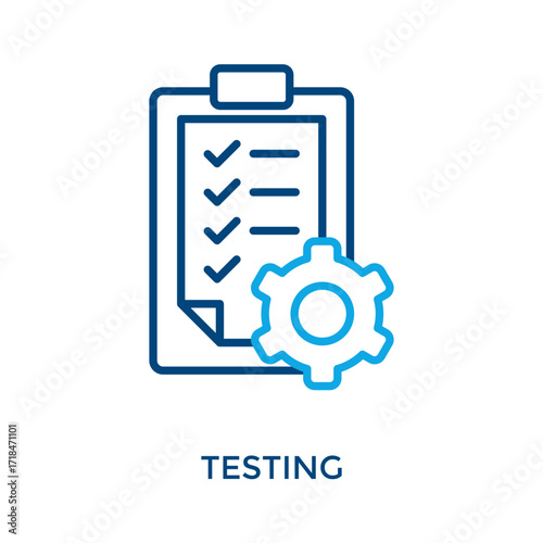 Testing Icon Outline Color Style. Vector Illustration For Graphic Design