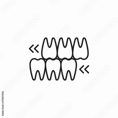 mouth bite icon sign vector