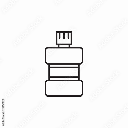 mouthwash liquid icon sign vector