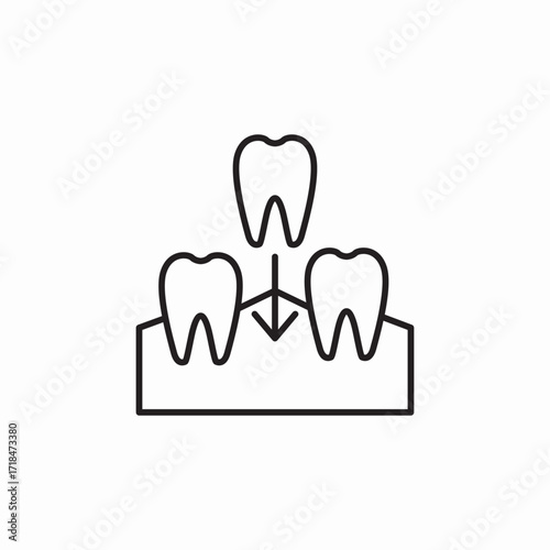 dental implantation tooth icon sign vector