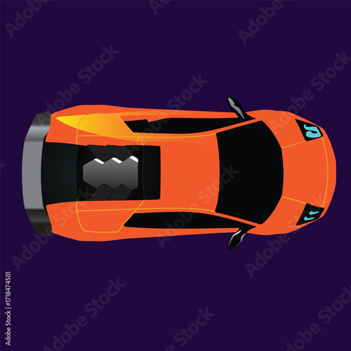 ilustrasi mobil sport super cepat